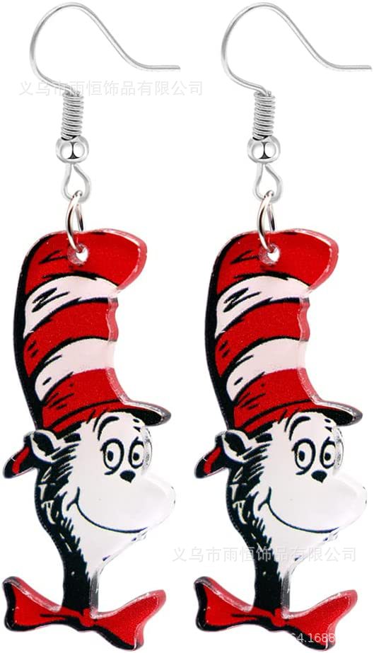 Wholesale 10PCS/PAIRS Guitar Cat Acrylic Earrings